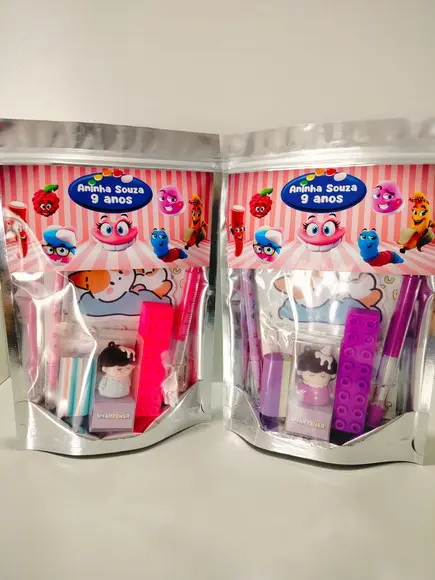 Kit Papelaria Fofa Saquinho com 6 Itens Fini