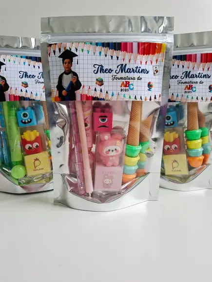 Kit Papelaria Fofa Saquinho com 6 Itens Formatura