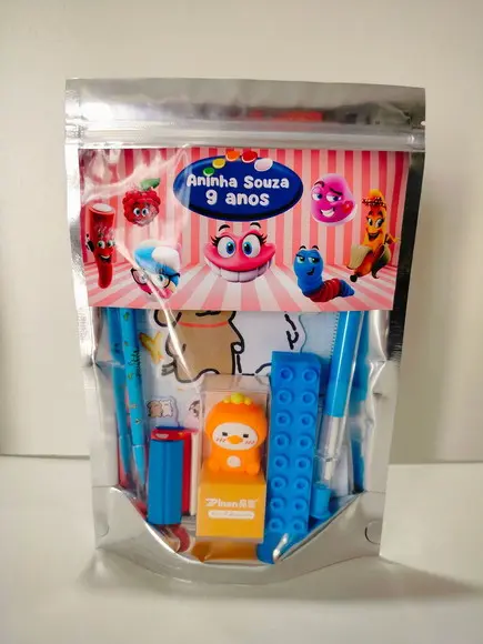 Kit Papelaria Fofa Saquinho com 6 Itens Fini