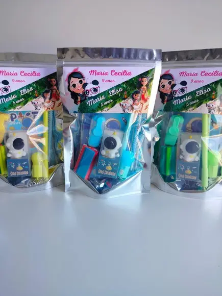 Kit Papelaria Fofa Saquinho com 6 Itens Luluca