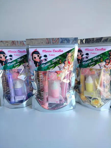 Kit Papelaria Fofa Saquinho com 6 Itens Luluca