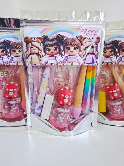 Kit Papelaria Fofa Saquinho com 6 Itens Roblox