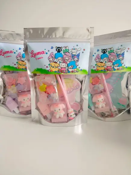 Kit Papelaria Fofa Saquinho com 6 Itens Sanrio