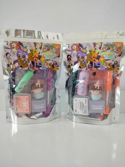 Kit Papelaria Fofa Saquinho com 6 Itens Scooby Doo