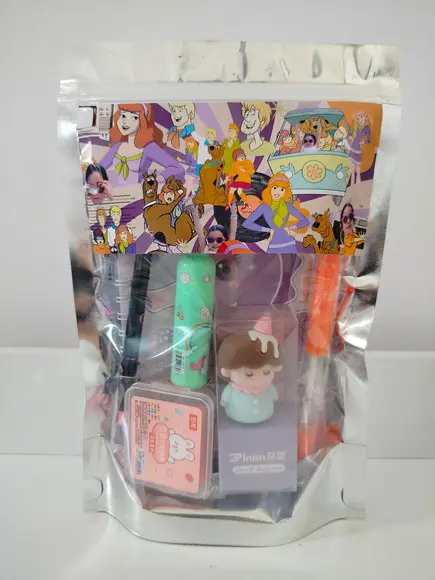 Kit Papelaria Fofa Saquinho com 6 Itens Scooby Doo