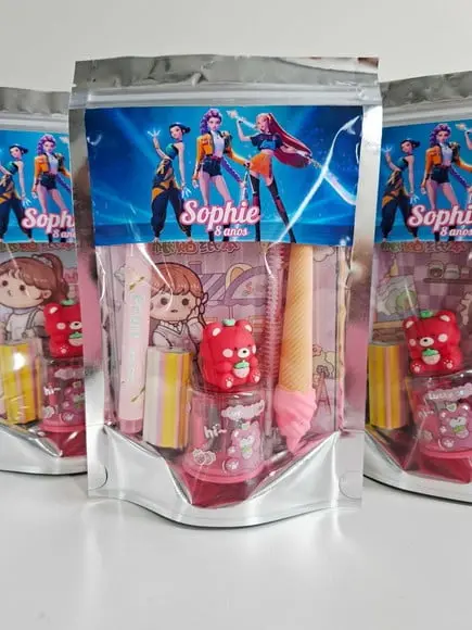 Kit Papelaria Fofa Saquinho Personalizado Guerreiras Kpop
