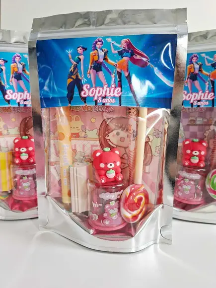 Kit Papelaria Fofa Saquinho Personalizado Guerreiras Kpop