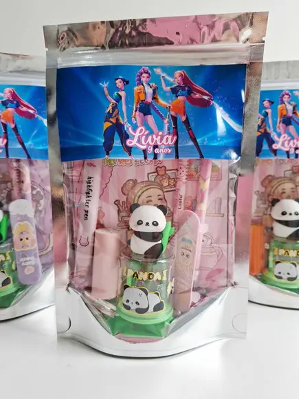 Kit Papelaria Fofa Saquinho Personalizado Guerreiras Kpop