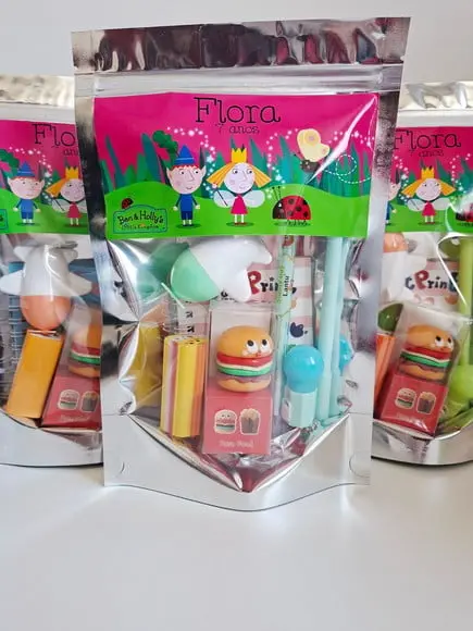 Kit Papelaria Fofa Saquinho Zip Personalizado Ben e Holly