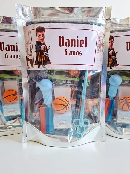 Kit Papelaria Fofa Saquinho Zip Personalizado Harry Potter