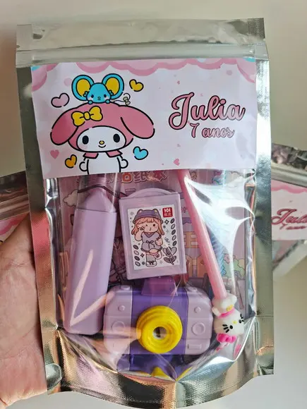 Kit Papelaria Fofa Saquinho Zip Personalizado My Melody