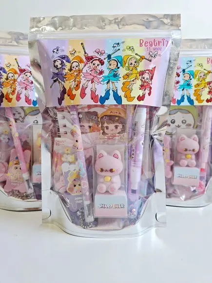 Kit Papelaria Fofa Saquinho Zip Personalizado Ojamajo Doremi