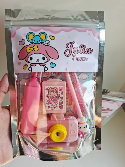 Kit Papelaria Fofa Saquinho Zip Personalizado My Melody