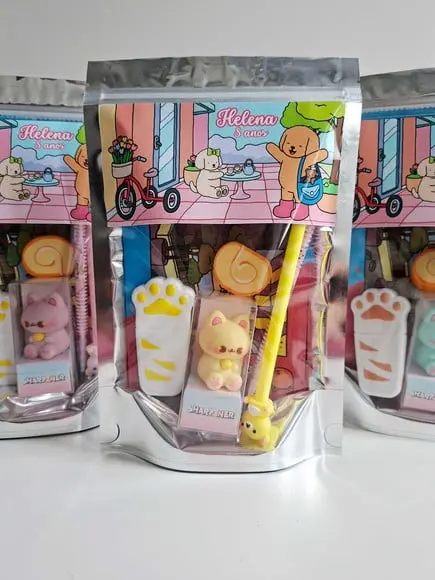 Kit Papelaria Saquinho Zip Personalizado Bobbie Goods