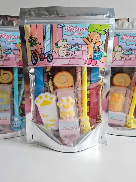 Kit Papelaria Saquinho Zip Personalizado Bobbie Goods