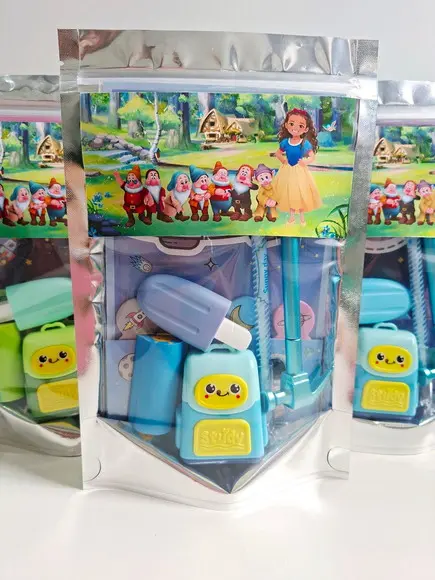 Kit Papelaria Saquinho Zip Personalizado Branca de Neve
