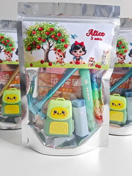 Kit Papelaria Saquinho Zip Personalizado Branca de Neve