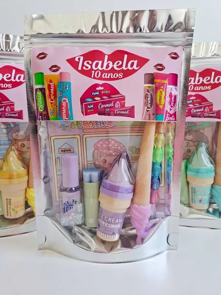 Kit Papelaria Saquinho Zip Personalizado Carmed