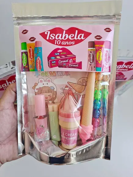 Kit Papelaria Saquinho Zip Personalizado Carmed