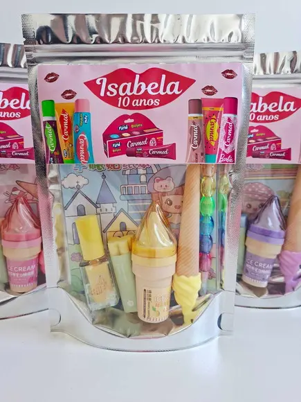 Kit Papelaria Saquinho Zip Personalizado Carmed