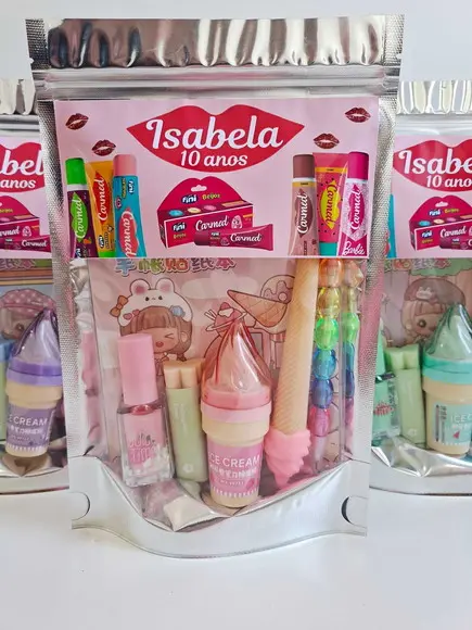 Kit Papelaria Saquinho Zip Personalizado Carmed