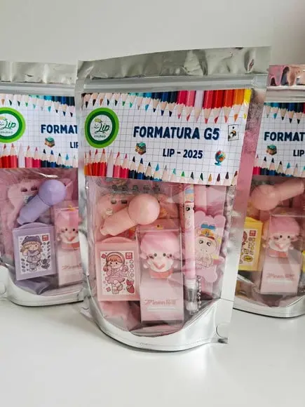 Kit Papelaria Saquinho Zip Personalizado Formatura