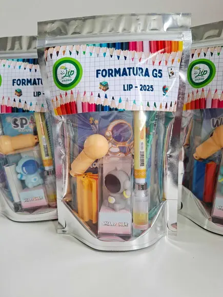 Kit Papelaria Saquinho Zip Personalizado Formatura
