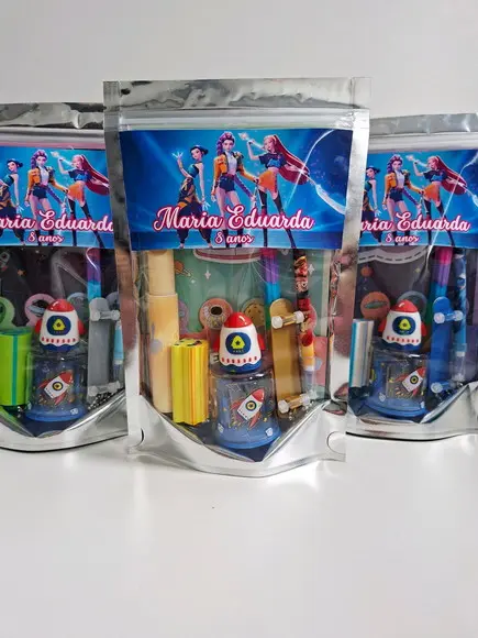 Kit Papelaria Saquinho Zip Personalizado Guerreiras Kpop