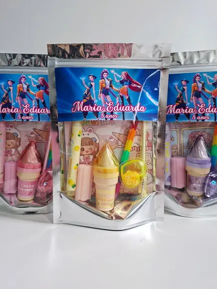 Kit Papelaria Saquinho Zip Personalizado Guerreiras Kpop