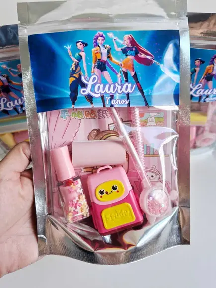 Kit Papelaria Saquinho Zip Personalizado Huntrix