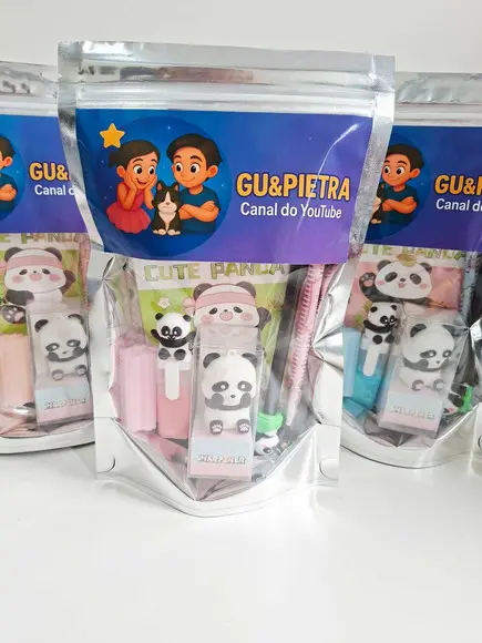 Kit Papelaria Saquinho Zip Personalizado Youtuber