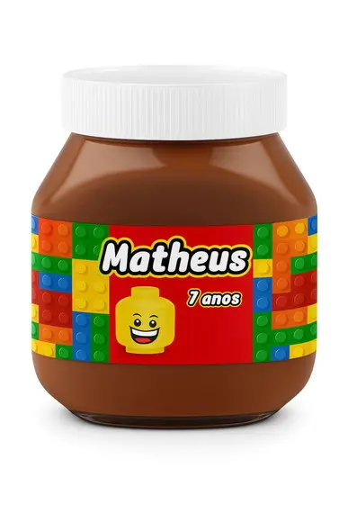 Rótulo Adesivo Mini Nutella Personalizado