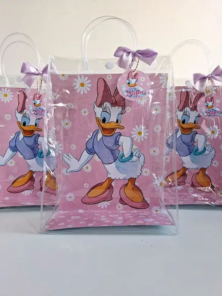 Sacola Bolsa Cristal Personalizada 20x28 Pequeno Margarida
