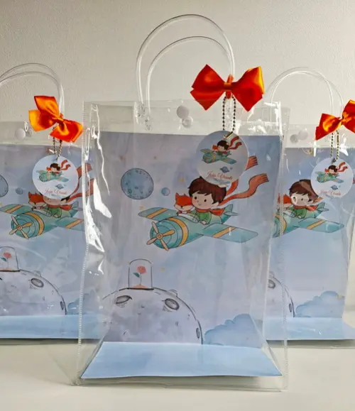 Sacola Bolsa Cristal Personalizada 20x28 Pequeno Príncipe