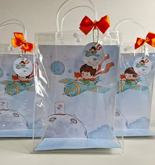 Sacola Bolsa Cristal Personalizada 20x28 Pequeno Príncipe