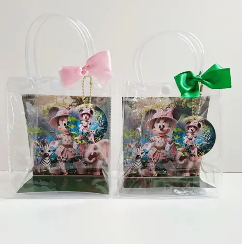 Sacolinha Cristal Personalizada 15x13 Minnie Safari