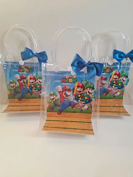 Sacolinha Cristal Personalizada 15x13 Super Mário