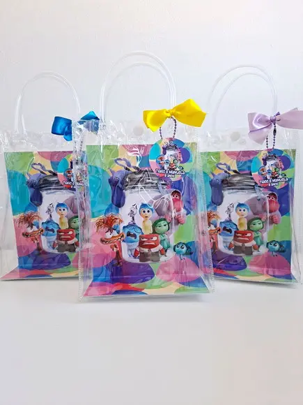 Sacolinha Cristal Personalizada 15x20 Mickey Minnie