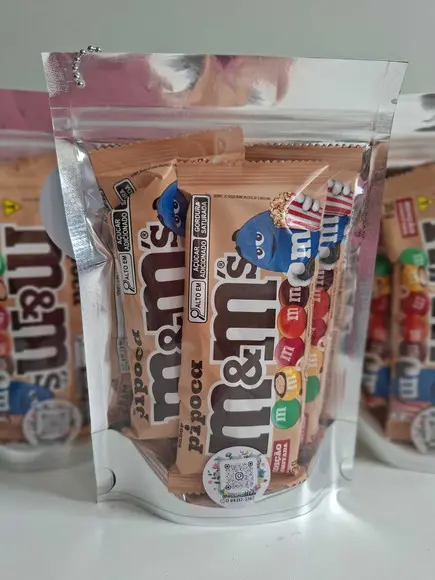 Saquinho Zip + Tag com M&ms 12x20 Doces