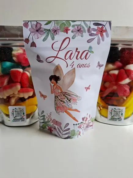 Saquinho Zip com Bala Fini 10x15 Fada