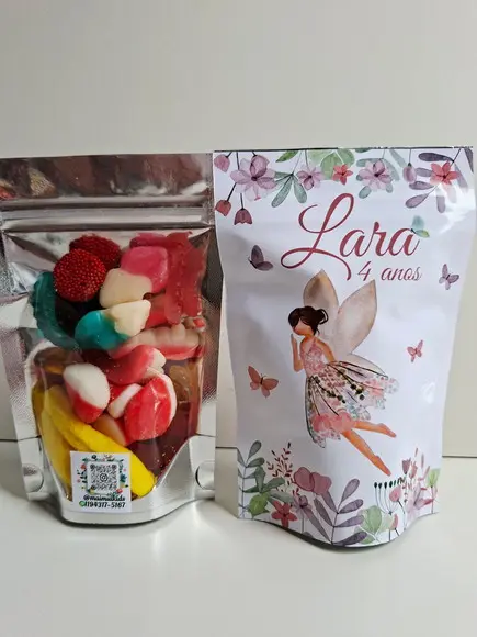 Saquinho Zip com Bala Fini 10x15 Fada