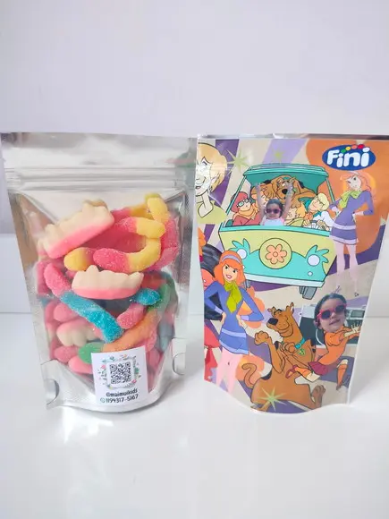 Saquinho Zip com Bala Fini 10x15 Scooby Doo