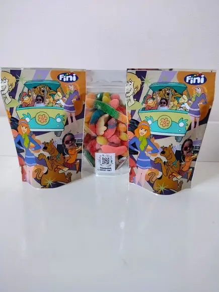 Saquinho Zip com Bala Fini 10x15 Scooby Doo
