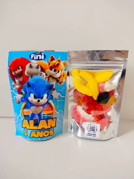 Saquinho Zip com Bala Fini 10x15 Sonic