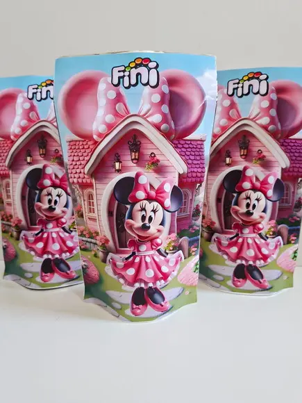 Saquinho Zip com Bala Fini 12x19,5cm Minnie