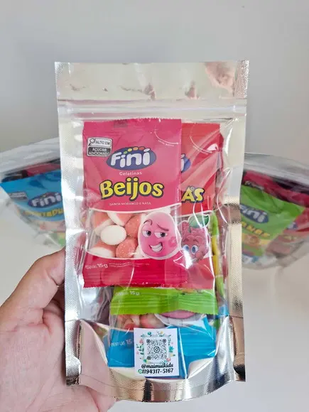Saquinho Zip com Bala Fini 12x19,5cm Princesas