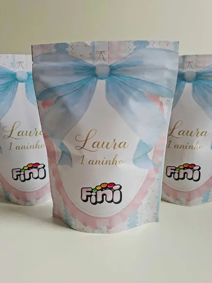 Saquinho Zip com Bala Fini 13x18cm Patisserie