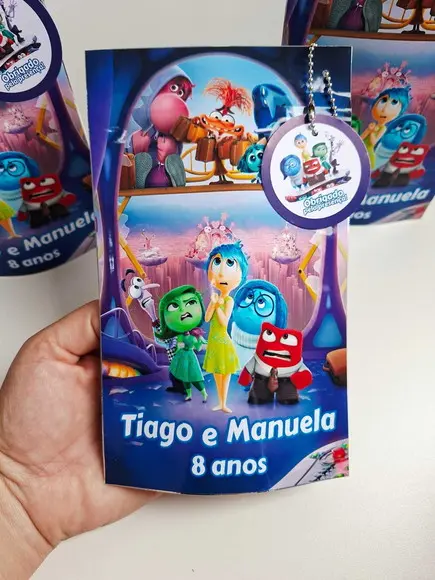 Saquinho Zip com Tag Lembrancinha 13x18 Divertidamente