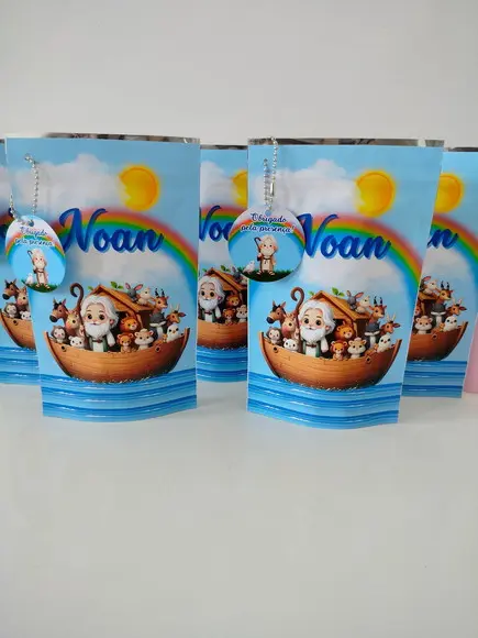 Saquinho Zip com Tag Lembrancinha 12x19,5 Noé