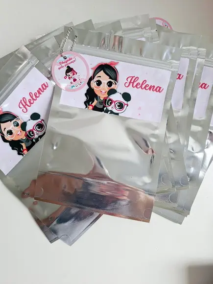 Saquinho Zip com Tag para Lembrancinha 16x24 Luluca